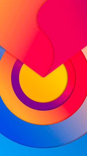 Abstract colorful layered shapes