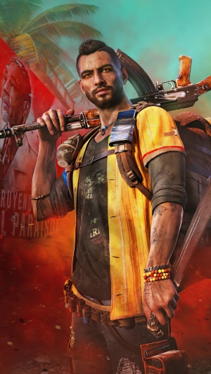 Dani Rojas from Far Cry 6 with a rifle