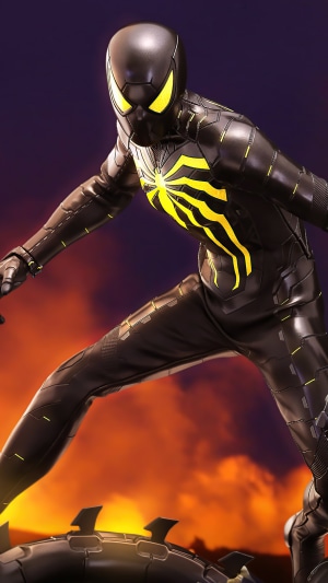 Spider-Man in black and yellow suit
