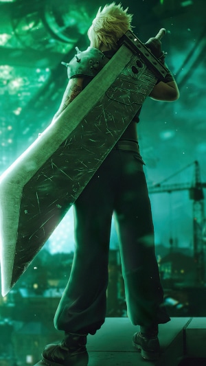Cloud Strife from Final Fantasy VII with Buster Sword