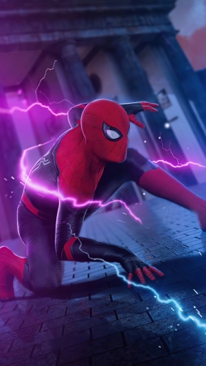 Spiderman in a digital artwork 4K
