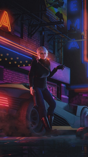 Ciri from Cyberpunk 2077 artwork