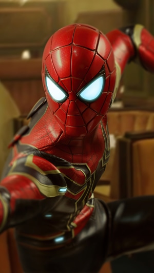 Spider-Man in his Iron Spider suit