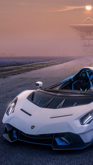 Lamborghini SC20 convertible sports car on road
