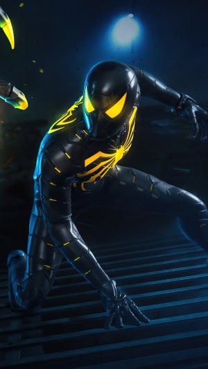 Spider-Man in black and yellow suit
