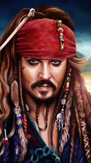 Jack Sparrow from Pirates of the Caribbean artwork