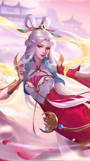 Artwork of a woman in traditional Chinese attire