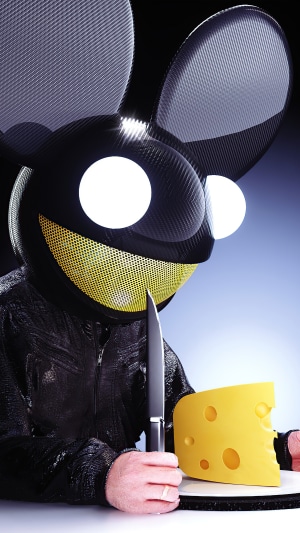Deadmau5 with a knife and cheese