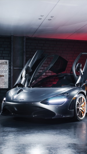McLaren 720S with butterfly doors open