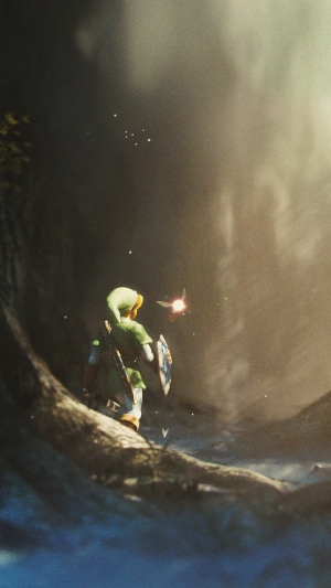 Link from The Legend of Zelda with Navi