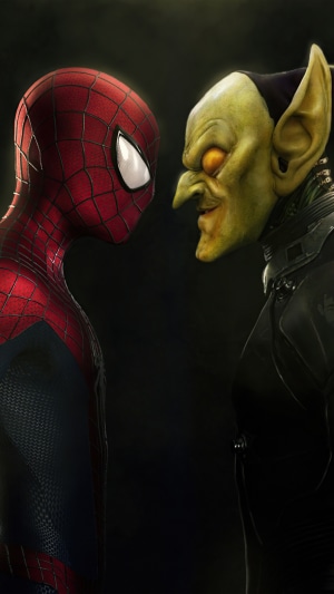 Spider-Man and Green Goblin face off