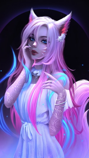 Ahri from League of Legends Digital Artwork