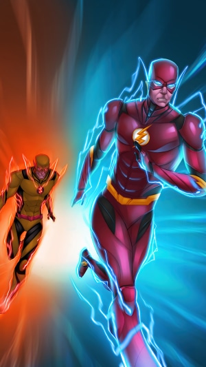 The Flash and Reverse-Flash running