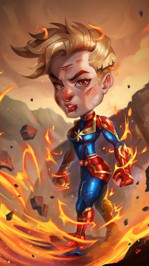 Captain Marvel artwork by an artist