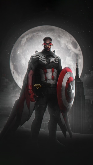Captain America (Sam Wilson) from The Falcon and The Winter Soldier 4K