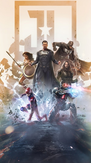 Justice League with Batman, Superman, Wonder Woman, Flash, Aquaman, Cyborg