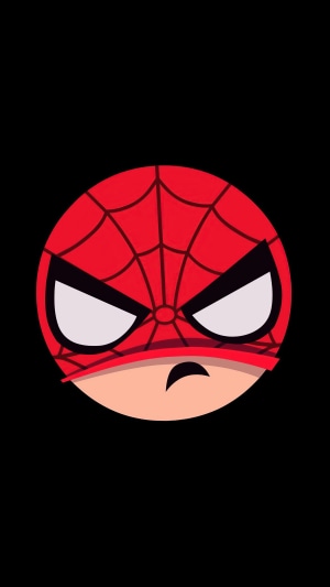 Minimalist Spiderman Face Artwork