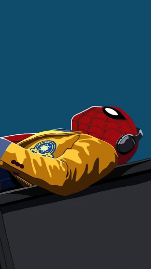 Spider-Man in a yellow jacket