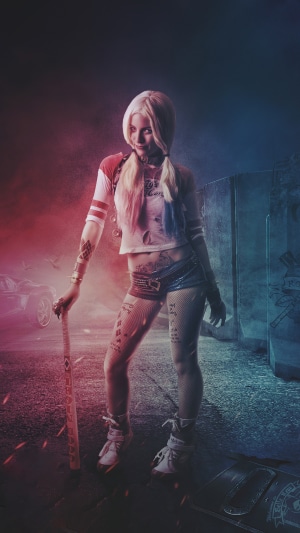 Harley Quinn with a baseball bat