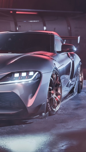 Toyota Supra CGI Sports Car with Custom Wheels