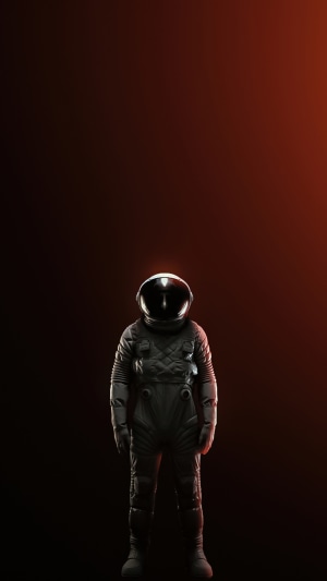Astronaut in dark digital art 4K