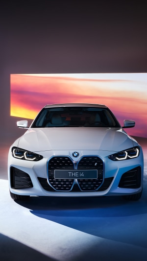 White BMW i4 Electric Car