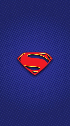 Superman logo on blue background