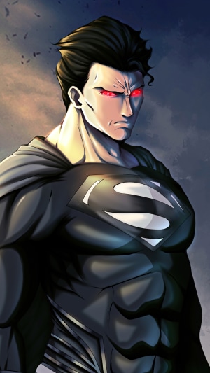 Superman from Justice League in black suit 4K