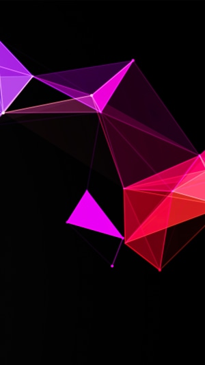 Abstract digital art with purple and red geometric shapes