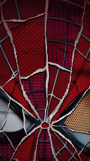 Spider-Man's torn suit artwork