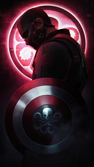 Captain America with Hydra Logo Shield