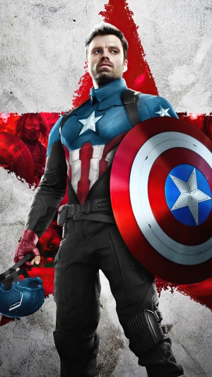 Bucky Barnes as Captain America from The Falcon and The Winter Soldier 4K