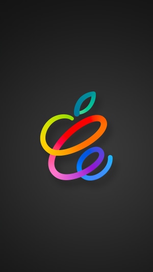 Apple logo with rainbow gradient