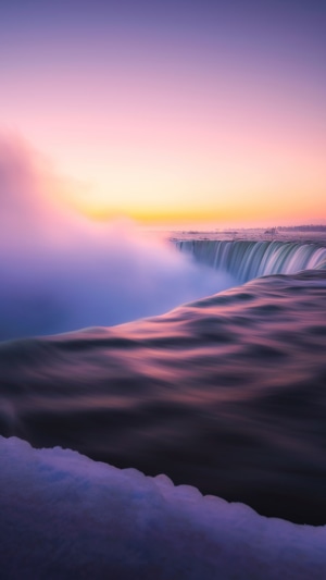Niagara Falls at sunrise, 4K