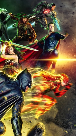 Justice League characters in digital art