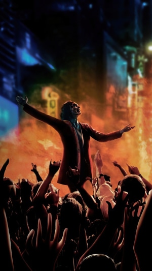 Joker from DC Comics in a crowd