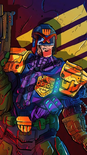 Judge Dredd from 2000 AD artwork