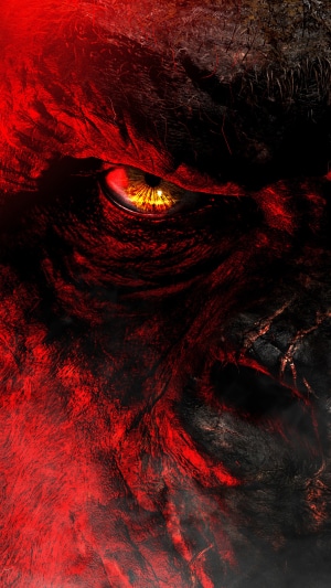 Close-up of Godzilla's eye from Godzilla vs. Kong