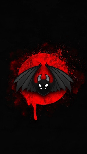 Minimalist Bat Artwork 4K
