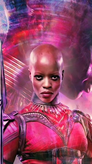 Okoye from Black Panther 4K artwork