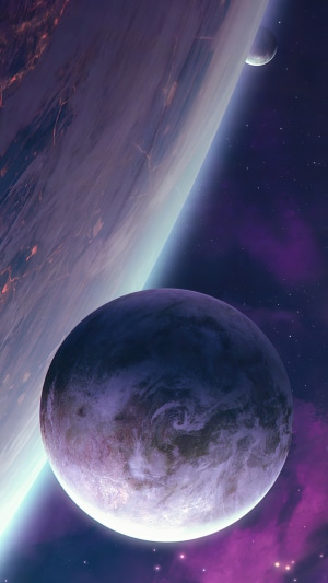 Planets in a digital universe artwork
