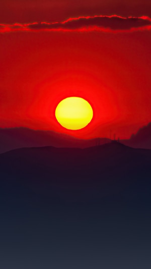 Sunset over mountains 4K