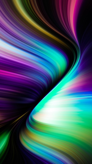 Abstract digital art with colorful light streaks