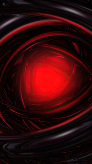 Abstract digital art with red and black swirling patterns