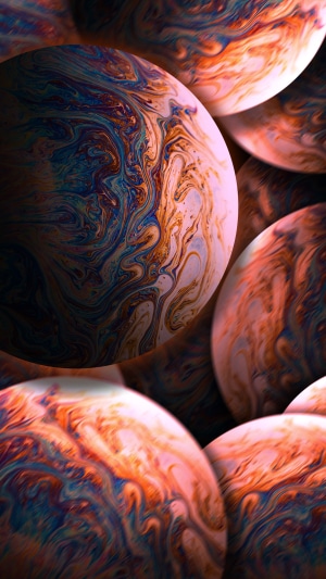 Abstract macro artwork with swirling colors