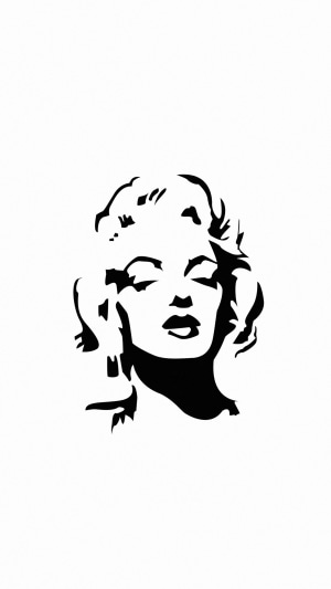 Marilyn Monroe monochrome artwork
