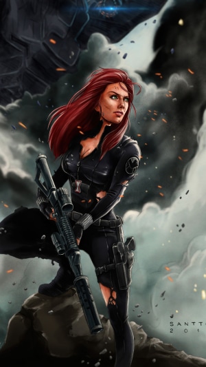 Black Widow from Marvel artwork