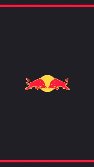 Red Bull logo with two bulls and a sun