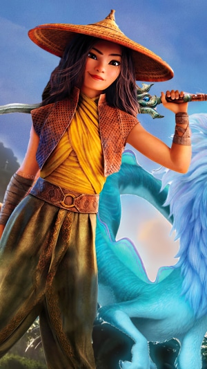 Raya from Raya and the Last Dragon with Sisu