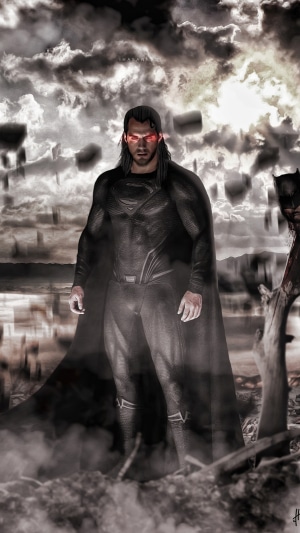 Superman from DC Comics in black suit